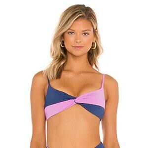 L*Space Ringo Bikini Top Blue Purple Size XL